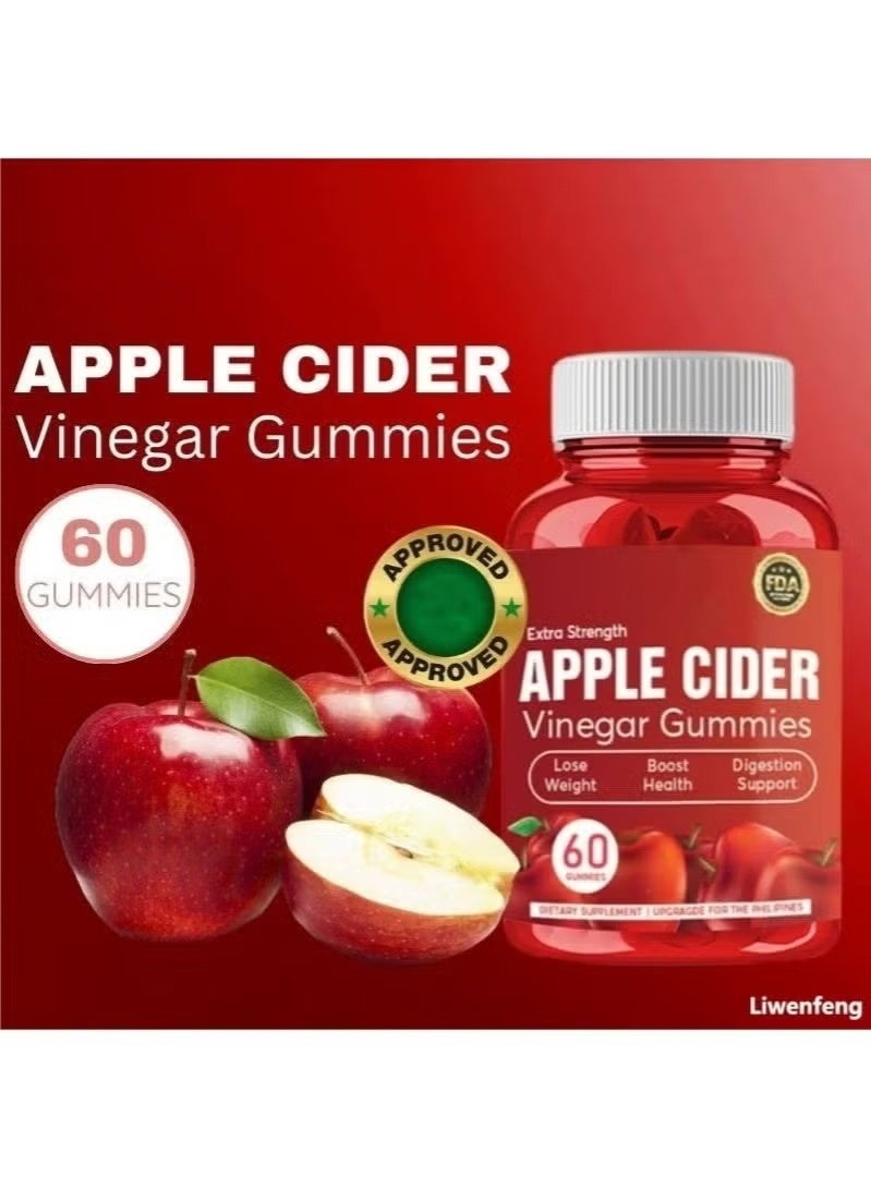 Extra Strength Apple Cider Vinegar Gummies - 60 Capsules | Supports Digestion & Metabolism - Image 2